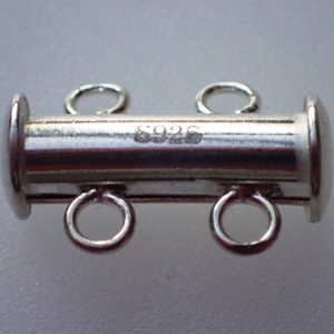 925 Silver 2 loops Slide Clasp
